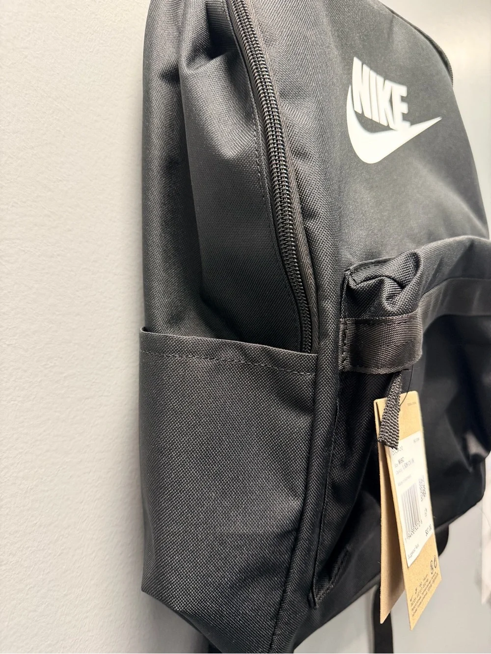 Nike Heritage Backpack Black White Logo NWT DC4244-010 25L